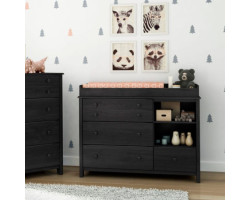 Little Smileys - Changing table with surround - Gray Oak