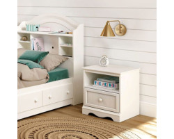 Savannah 1 Drawer Nightstand - Solid White