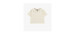 Cream short raglan sleeves relaxed fit t-shirt, baby