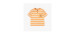 Peach and cream short sleeves t-shirt with stripes, baby