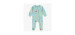 Blue one-piece pajama with print in jersey, baby