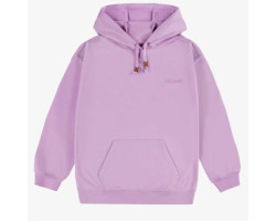 Loose-fitting lilac hoody...