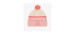 Striped pink and cream knit toque with pompom, child