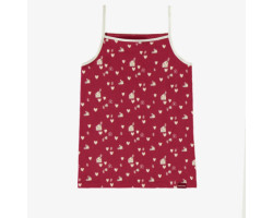 Red camisole with cream...