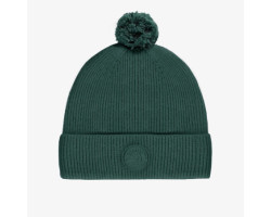 Teal green knitted toque with pompom, child