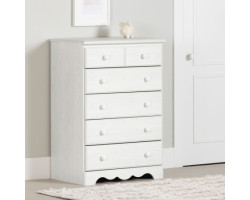 5-drawer chest of drawers - Summer Breeze White pine