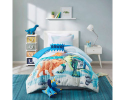 3 Piece Single Bed Comforter - Dino