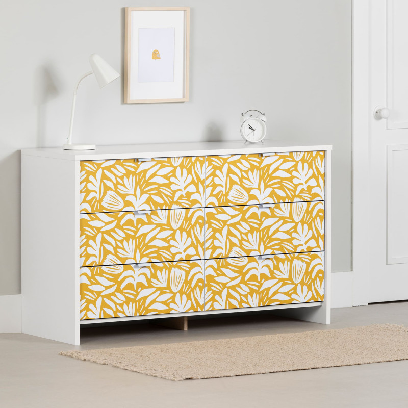 Double desk - Bloom White and yellow