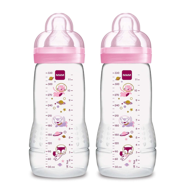 Easy Active Baby Bottle 4 months+ 11oz - Pink