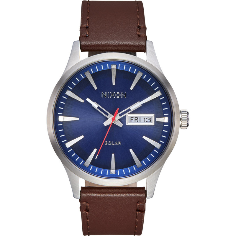 Nixon Montre en cuir Senttry Solar - Homme