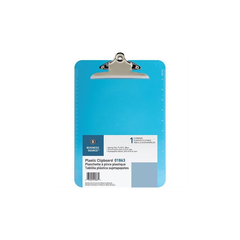 Business Source Planchette à pince en plastique