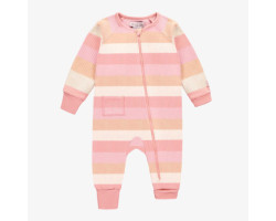 Striped pink, cream and...