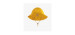 Yellow rain hat in polyurethane, baby