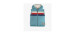 Reversible blue sleeveless vest in nylon and sherpa, child