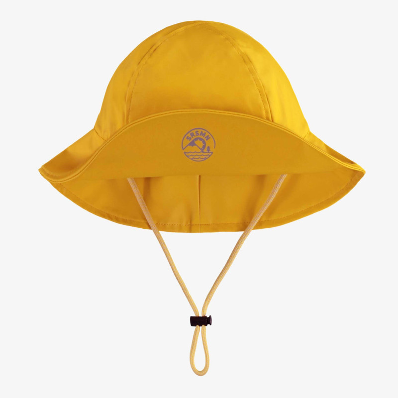 Yellow rain hat in polyurethane, child