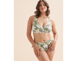 EAU DE SEA Haut de bikini bralette bonnet D vert floral