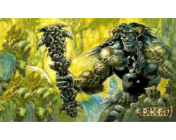 Magic the gathering -  surface de jeu - by rkf - "sol kanar" (61 cm x 35 cm)