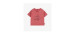 Red short-sleeved t-shirt with an illustration in cotton, baby