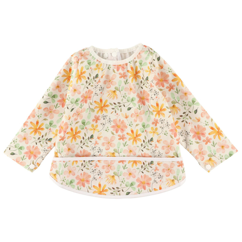 Long Sleeve Bib 0-36 months - Flowers