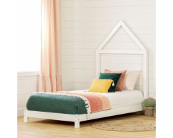 Maison Sweedi Bed with Headboard - Solid White