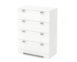 Reevo 4 Drawer Chest - Solid White