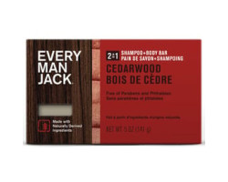 Everyman Jack / 141g Pain de savon et shampoing - Bois de cèdre