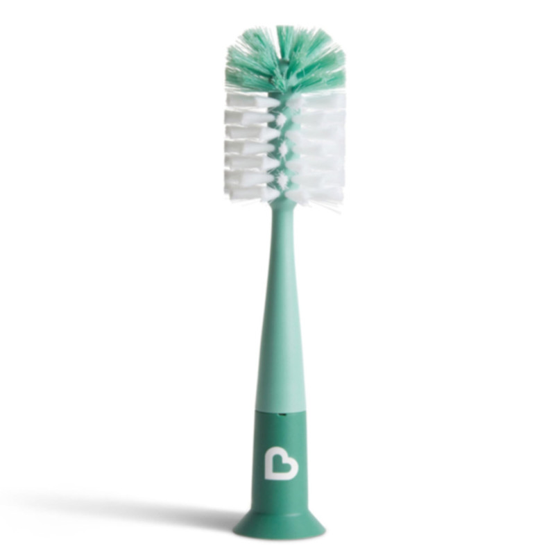 Bristle™ 2-in-1 Suction Cup Baby Bottle Brush - Sage