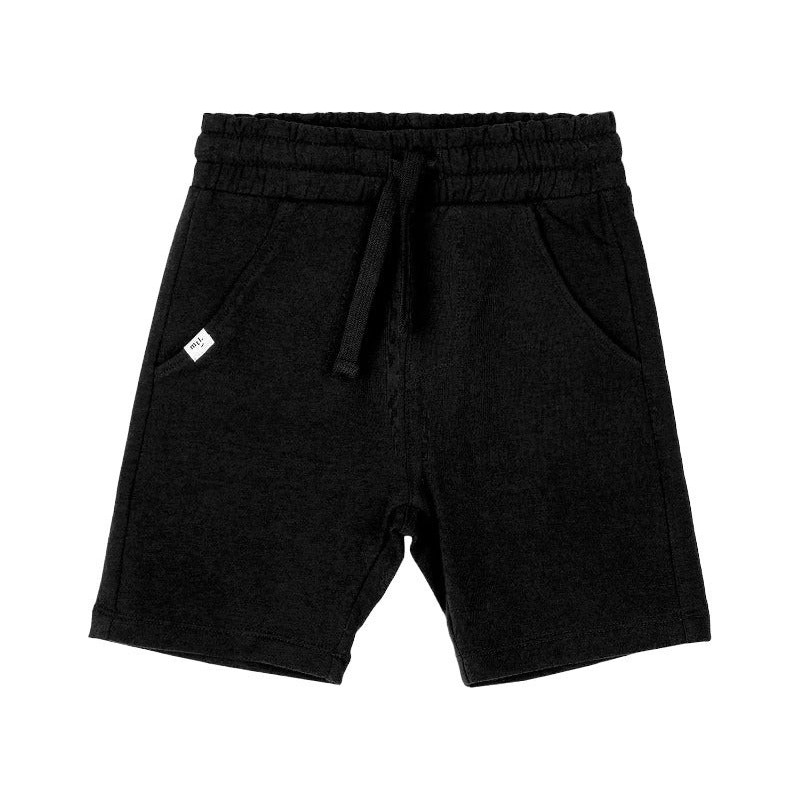 Miles The Label Short en éponge noire Miles Basics - Enfant