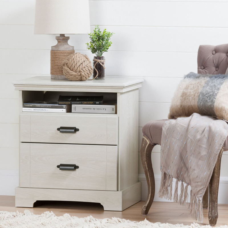 2 Drawer Nightstand - Avilla Winter Oak