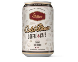 Station Cold Brew / 355ml Café infusé à froid biologique - Nitro noix de coco