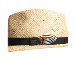 Florean A raffia fedora with feather - Unisex