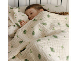 Large Fern Muslin Blanket