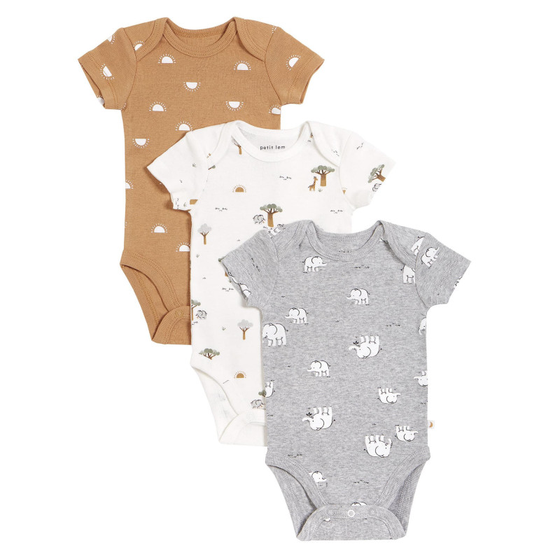 Set of 3 Elephant Onesies 0-9 months