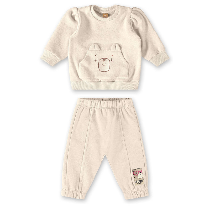 Teddy Bear Sweatshirt Two-Piece Set 3-24 months