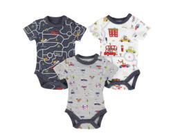 Onesie Set of 3 Cars 0-30 months