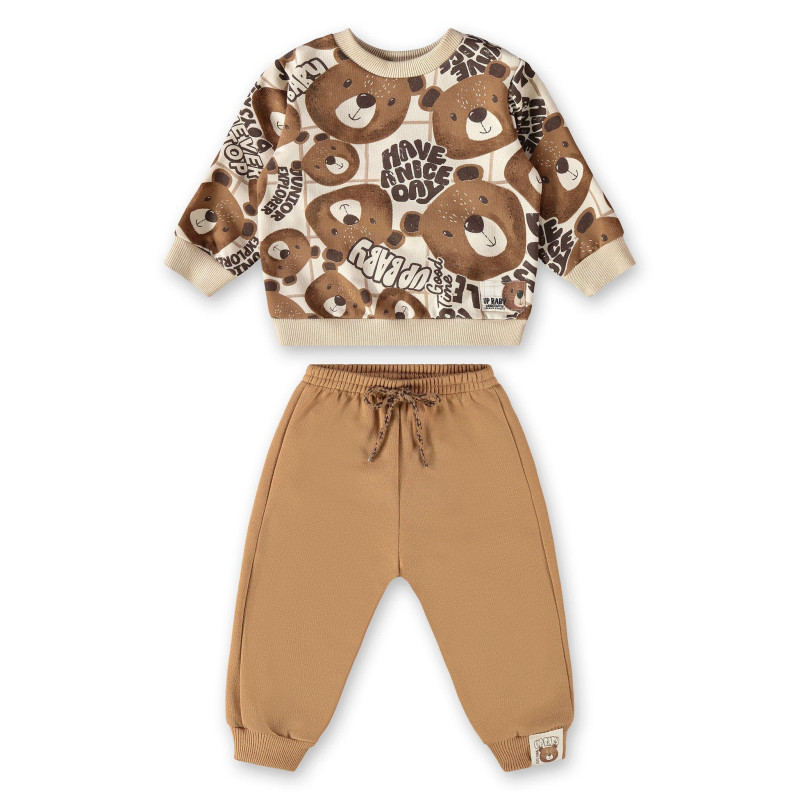 Teddy Bear Sweatshirt Two-Piece Set 3-24 months