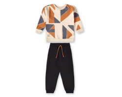 Geometric Sweatshirt Two-Piece Set, 2-8 years