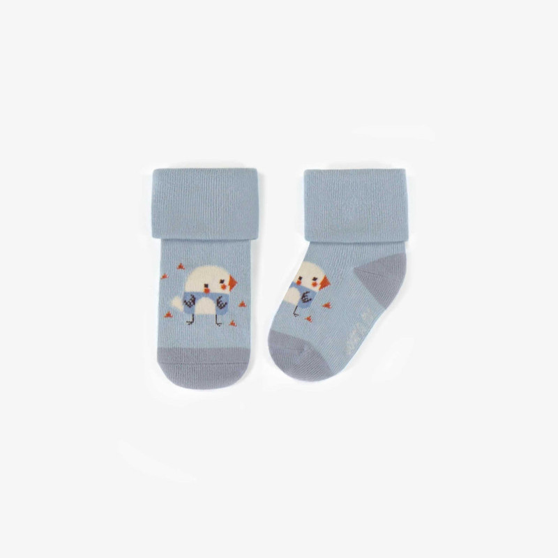 Blue stretchy socks, newborn