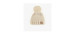 Cream hat in soft and warm knit, with a pompom, newborn