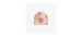 Pink patterned hat in cotton, newborn