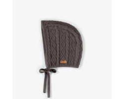 Brown knitted hat with...