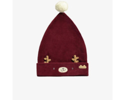 Red hat with reindeer face...