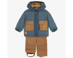 Blue and brown two-piece snowsuit, baby