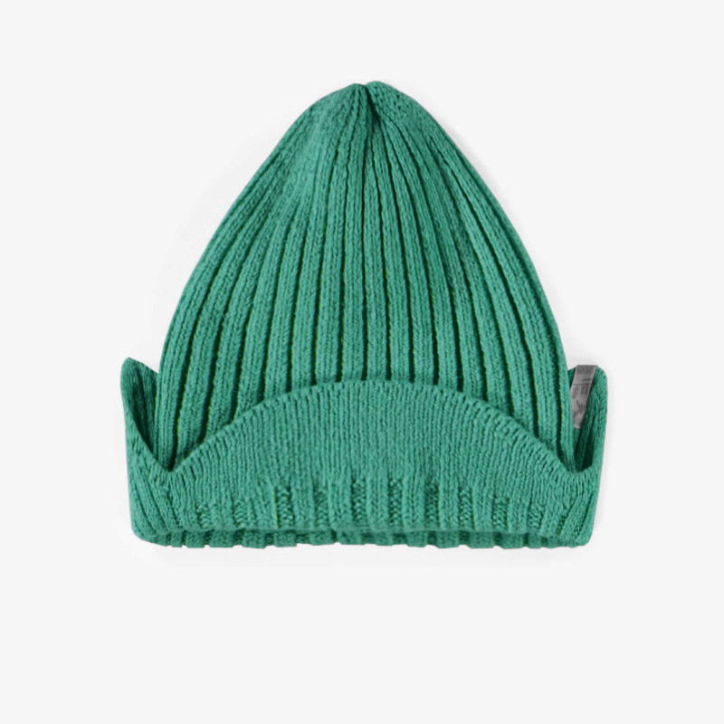 Jade green knitted toque cashmere-effect, child
