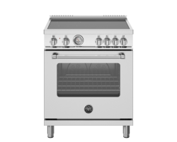 Induction Range, 30 in, 4 Elements, Electric Oven, 4.7 cu.ft., Stainless Steel, Bertazzoni MAS304INMXV