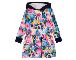 Playful Printed Hooded Tunic