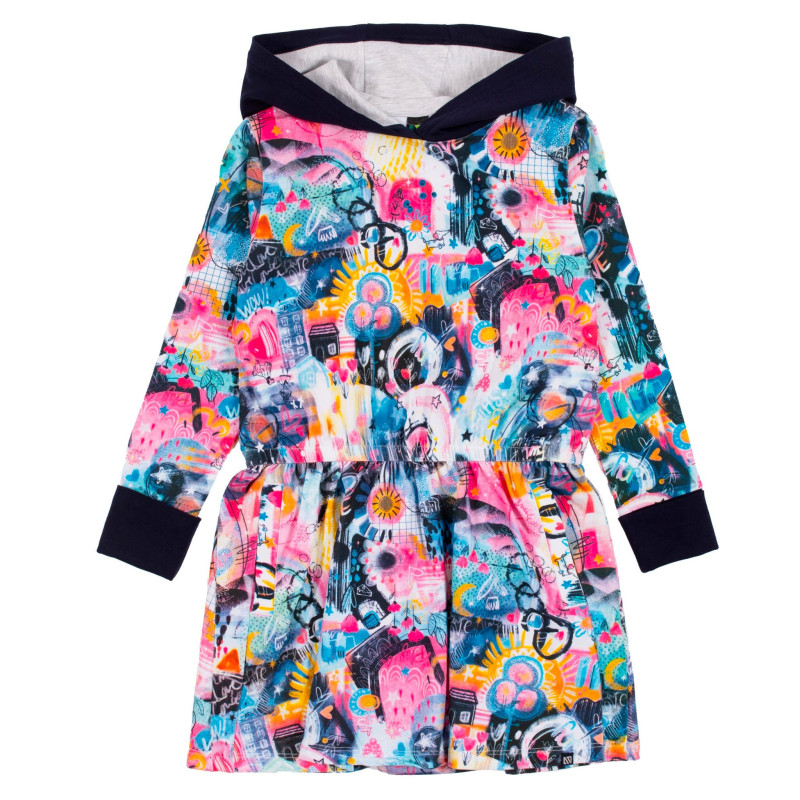 Playful Printed Hooded Tunic