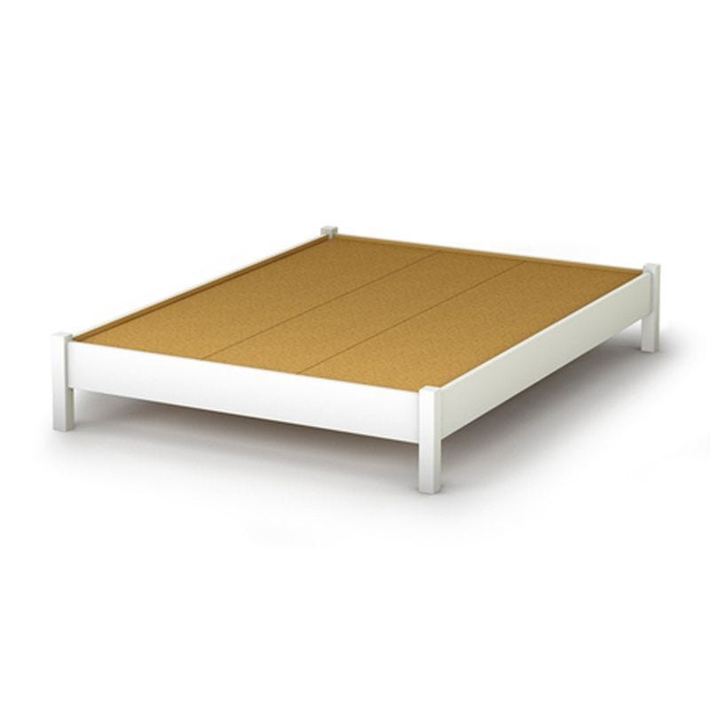 Step One Double Platform Bed - Solid White