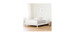 Munich Double Platform Bed with Legs - Solid White