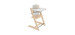 Stokke Chaise Haute Tripp Trapp® + Coussin Gris avec Cabaret Stokke® - Naturel